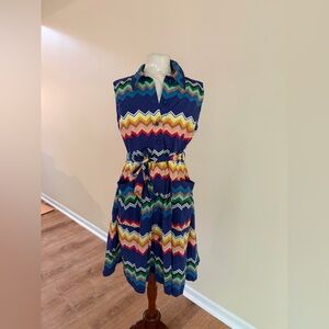 Anthropologie chevron dress